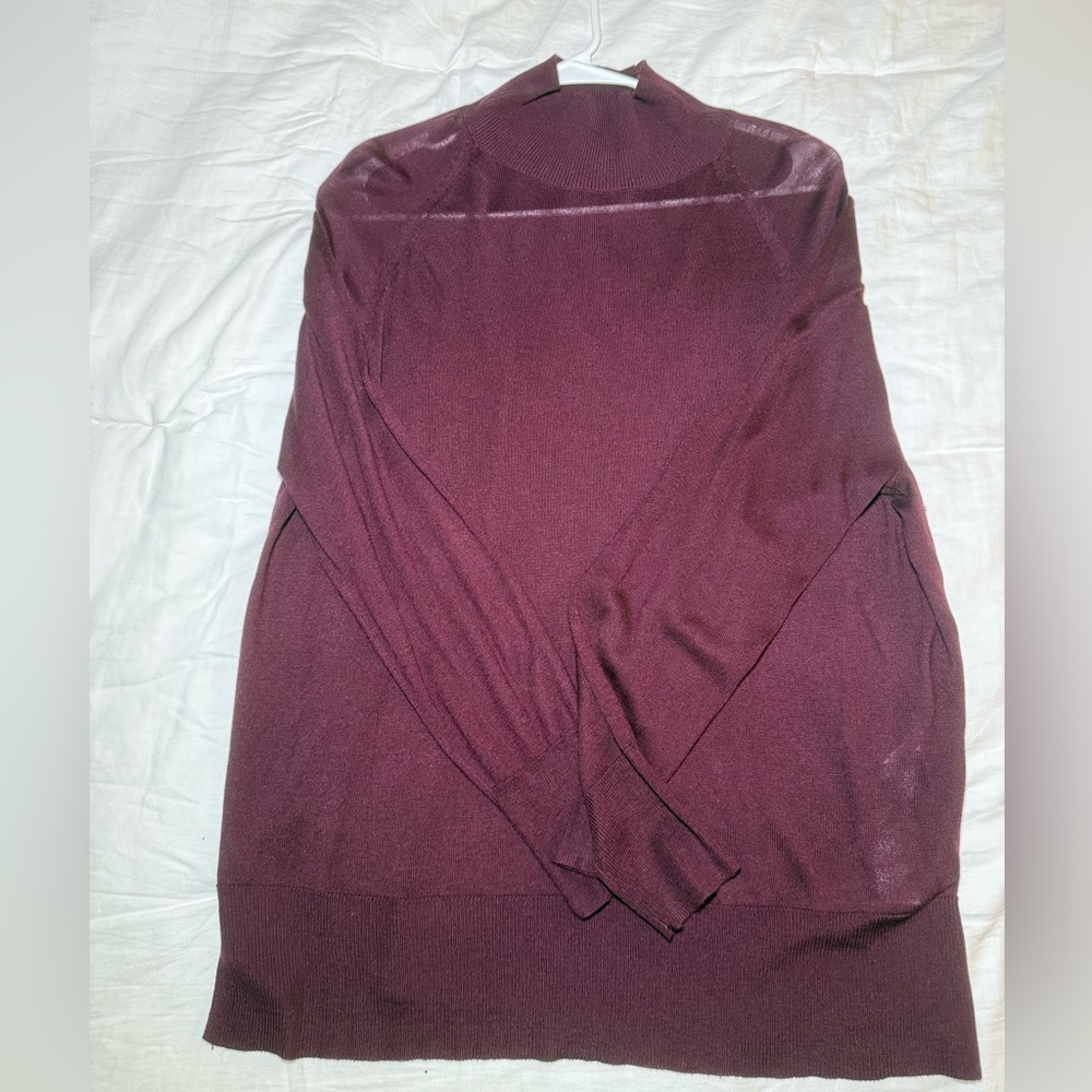 Zara maroon lightweight sweater turtleneck